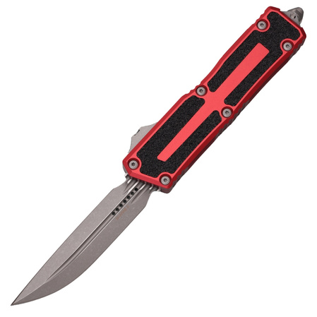 Nóż automatyczny OTF Microtech Scarab II D/E-S Gen III Red Aluminium/3M, Apocalyptic M390MK by Tony Marfione (1180-10APRD)