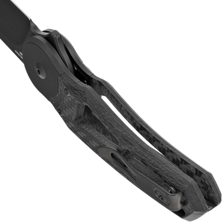 Nóż składany Fox Metamorphosis Black 3K Carbon Fiber, Black PVD M390 (FX-556-A4)