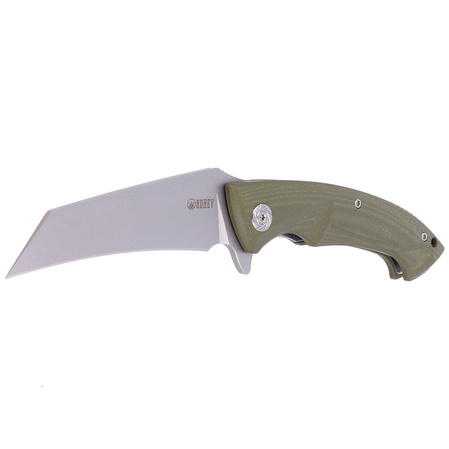 Kubey Anteater Knife OD Green G10, Sandblasted D2 (KU212B)