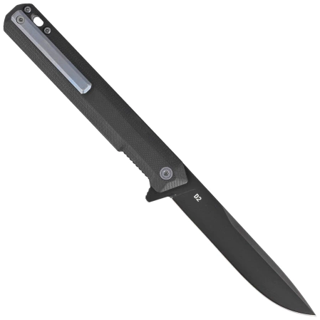 Tekto F2 Bravo Knife Black G10, Blue HW/Clip, Black D2