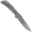 Spartan Blades Harsey Folder Angel Blue Titanium, Bronze HW, Satin MagnaCut by William W. Harsey (SF5ANGL)