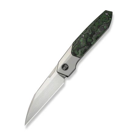 Nóż składany WeKnife Brr15 Gray Titanium/Jungle Wear Fat Carbon, Hand Rubbed Satin M390 by Rafal Brzeski (WE24007-4)