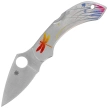 Spyderco Dragonfly Tattoo Stainless, Satin Plain VG-10 by Sal Glesser Knife (C28PT)