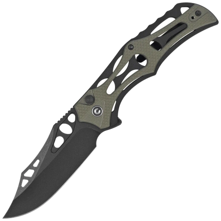 Civivi Knife Biophase Black Aluminum/OD Green G10, Black Stonewashed Nitro-V (C23083C-2)