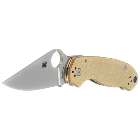 Nóż składany Spyderco Para 3 Brown Canvas Micarta, Satin Cru-Wear by Sal i Eric Glesser (C223MPCW)