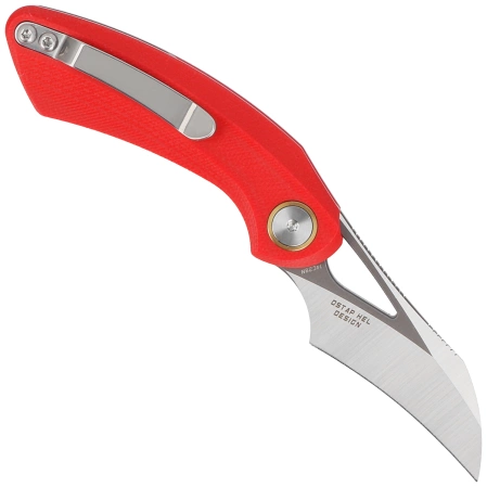 Nóż składany Bestech Bihai Red G10, Grey DLC Stonewashed/Satin 14C28N by Ostap Hel (BG53C-2)