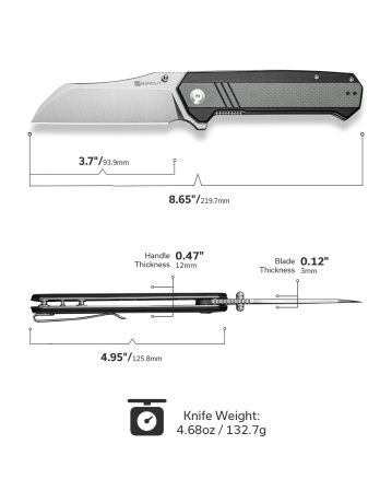 Nóż składany Sencut Draxor Gray/Black G10, Satin 9Cr18MoV (S24035-3)