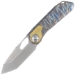 Nóż składany Remette RT-Peregrine Falcon Tiger Stripe/Gold Titanium, Hand Grinding Pearlescent M390 (RTT1-C)