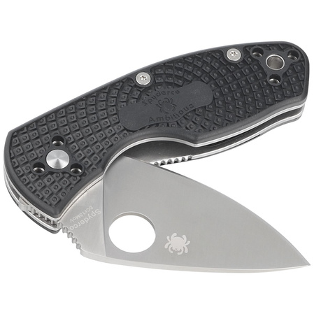 Nóż składany Spyderco Ambitious Black FRN, Plain 8Cr13MoV (C148PBK)