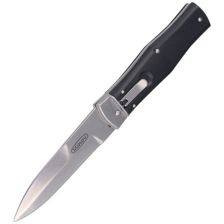 Mikov Predator Knife Black ABS, Stonewashed N690 (241-BH-1/STN/KLIP)