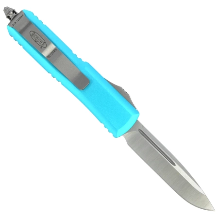 Nóż automatyczny OTF Microtech UTX-85 S/E Turquoise Aluminium, Satin M390 (231-4TQ)