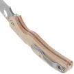 Spyderco Native Chief Knife Brown Canvas Micarta, Satin CPM Cru-Wear by Sal Glesser (C244MPCW)