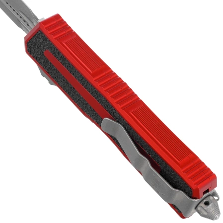 Microtech Scarab II Gen III D/E-S OTF Knife Red Aluminum, Apocalyptic M390MK by Tony Marfione (1180-10APRD)