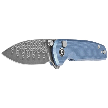 Civivi Mini Shakan Knife Blue Aluminum, Damascus (C20052F-DS1)