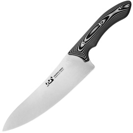 Xin Cutlery XinCross 8.3'' Chef Knife, Black/White G10, Stonewashed Special Powder Alloy (XC111)