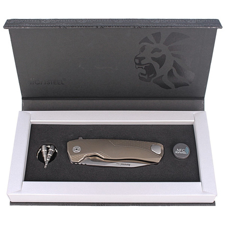 LionSteel ROK Knife Bronze Titanium, Satin M390 by Molletta (ROK B)