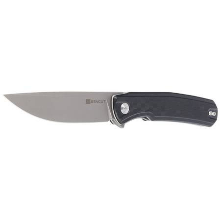 Sencut Knife Scitus Black G10, Gray Stonewashed D2 by Ostap Hel (S21042-1)