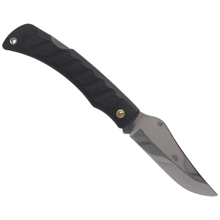 Mikov Crocodile Black ABS Folding Knife, Mirror Finish with Clip (243-NH-1/C CLIP/BLACK)