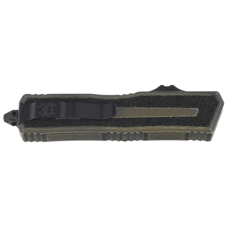 Microtech Scarab II Gen III S/E OTF Knife Weathered Grenade Green Aluminum, Weathered Grenade Green M390MK by Tony Marfione (1278-1WGG)