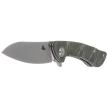 BlackFox Dripper Knife OD green Canvas Micarta, Stonewashed VG-10 (BF-771 MOD)
