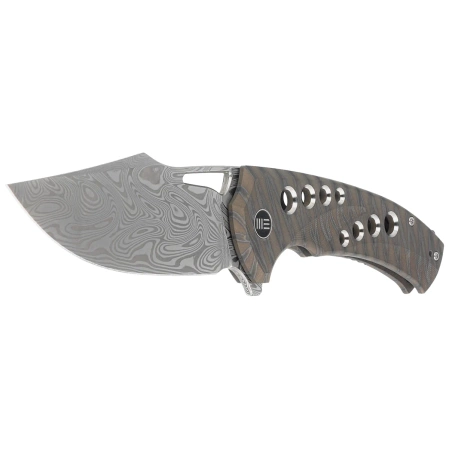 WeKnife Swiftfin Tiger Stripe Titanium, Damasteel Thor (WE23051-DS1)