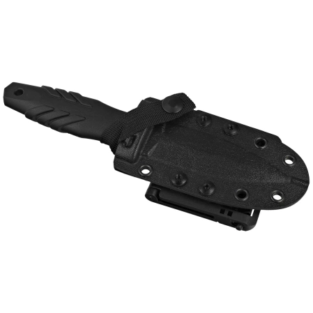 Fox FKMD Tactical Elementum Dagger D/E Knife Black PP/TPE, Black Idroglider N690Co (FX-647 AF)