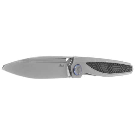 Nóż składany Rike Knife Baidi T Titanium/Carbon Fiber, Bead Blasted M390 (RK-Baidi-T-P/BCF)
