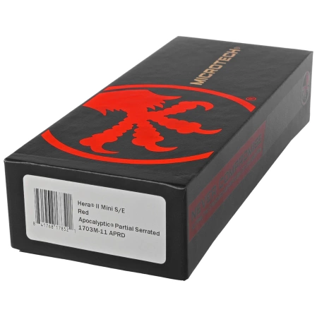 Nóż automatyczny OTF Microtech Hera II Mini Bayonet Red Aluminium, Apocalyptic P/S M390MK by Tony and Sean Marfione (1703M-11 APRD)