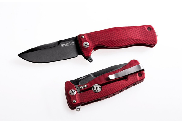 LionSteel SR22A Red Aluminum, Black Sleipner by Molletta (SR22A RB)