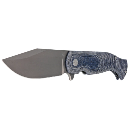 Fox Knife Eastwood Tiger Denim Micarta, Coarse Stonewashed CPM S90V by Gudy Van Poppel (FX-524 MJ)