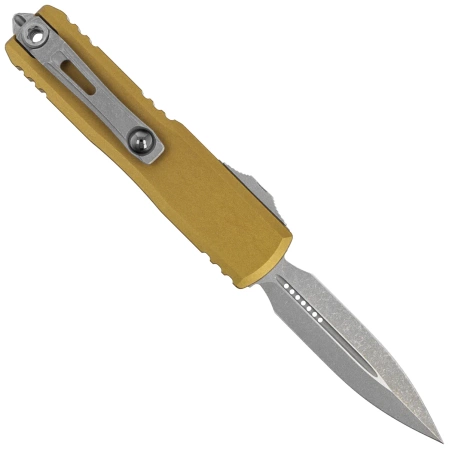 Nóż automatyczny OTF Microtech UTX-85 Gen IV D/E Tan Aluminium, Apocalyptic M390MK by Tony Marfione (12324-10APTA)