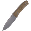 LionSteel Green Canvas / Fixed Satin Blade (M4 CVG)