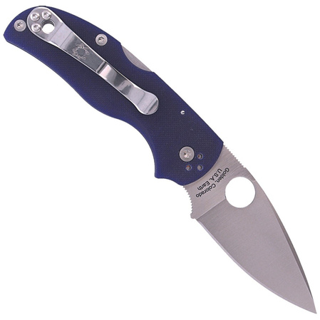 Spyderco Native 5 Knife Dark Blue G10, Satin CPM S110V by Sal, Eric Glesser (C41GPDBL5)