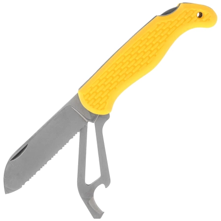 MAC Coltellerie Boat 2 Sailing Knife Yellow PP/TPE, Satin W 1.4034 (MC BOT2.Y)