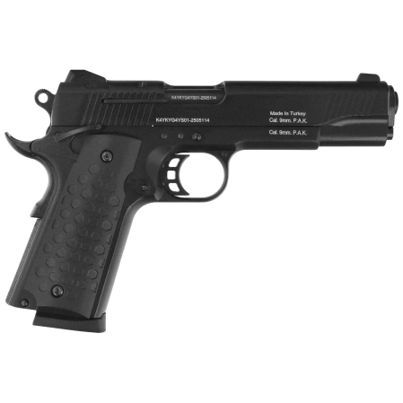 Kuzey 911 9mm P.A.K. Blank Pistol, Black