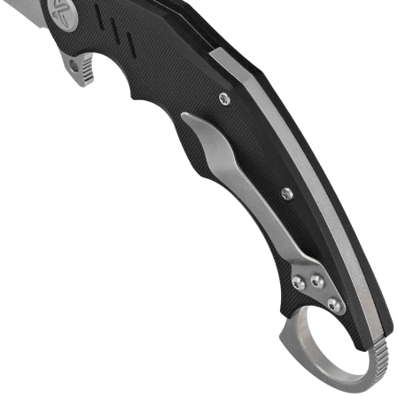 Kubey Wrath Knife Black G10, Beadblasted 14C26N by MUZI Design (KU261A)