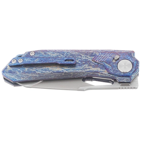 Remette RT-Peregrine Falcon Knife Thunder Lightning Titanium, Hand Fine Grinding Pearlescent M390 (RTT1-TX)