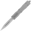 Microtech Dirac Delta D/E OTF Knife Natural Clear Aluminum, Stonewashed M390 by Tony Marfione (227-10NC)
