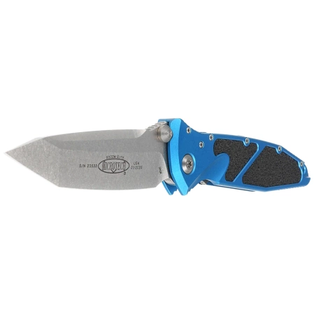 Nóż składany Microtech Socom Elite T/E Blue Aluminium, Stonewashed M390 by Tony Marfione (161-10BL)
