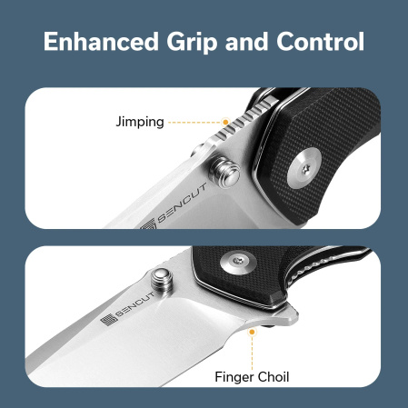 Nóż składany Sencut Skarnax Black G10, Satin 9Cr18MoV (S24025-1)