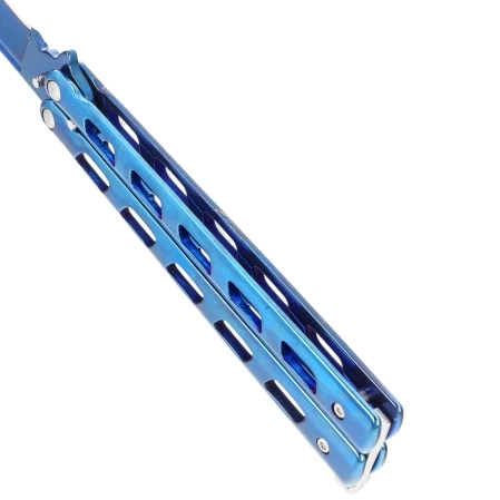 Nóż motylkowy Third Decor Habitat Balisong Blue Titanium Stainless Steel, Blue Titanium (10967A)