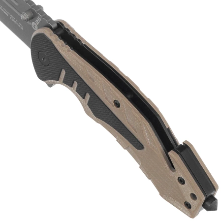 Nóż składany ratowniczy K25 RK-18318 Tan/Black G10, Titanium 7Cr17Mov