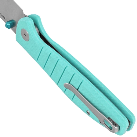 Bestechman Knife Goodboy Tiffany Blue G10, Satin / Stonewashed D2 by Keanu Alfaro (BMK04B)