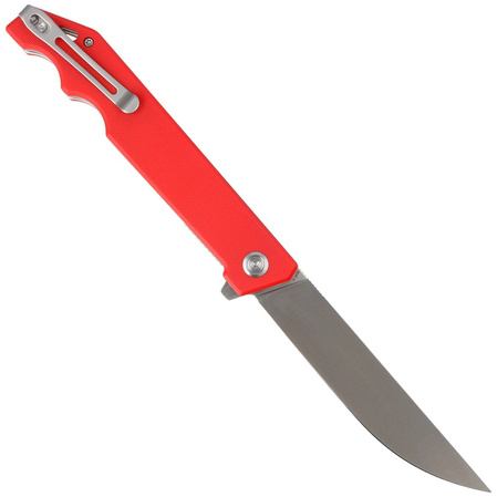 Nóż składany Kubey Knife Pylades Red G10, Satin AUS-10 (KU253F)