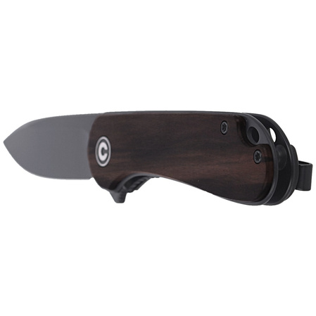 CIVIVI Knife Elementum Flipper Ebony Wood, Black Stonewashed (C907W)