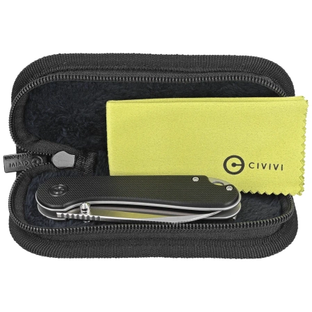 Nóż składany Civivi Elementum Wharncliffe Black G10, Satin Nitro-V (C18062AF-1)