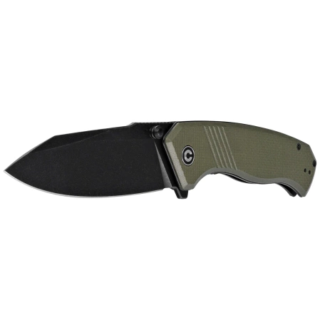 Civivi Placoid OD Green G10 Knife, Black Stonewashed 14C28N (C23079-3)