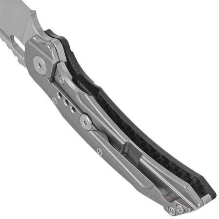 Bestech Exploit Grey Titanium/Carbon Fiber Knife, Satin CPM S35VN by Todd Knife and Tool (BT2005E)