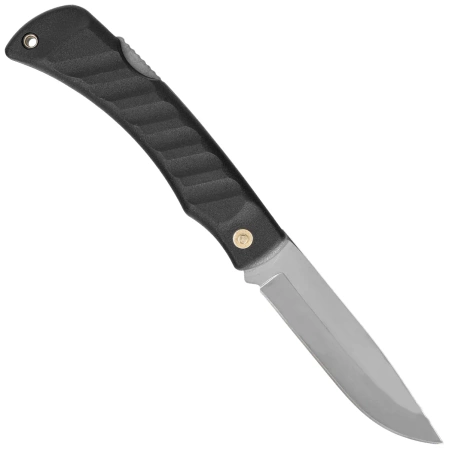 Mikov Crocodile Black ABS Folding Knife, Mirror 420 (243-NH-1 CLIP/BLK)