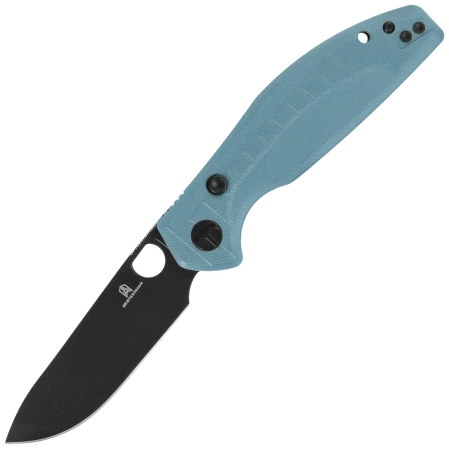 Bestechman Angry Owl Knife Grey G10, Black PVD D2 by Keanu Alfaro (BMK12C-2)